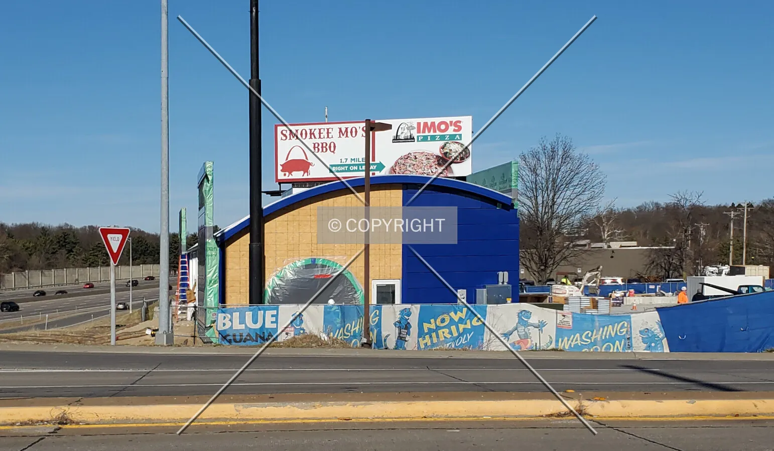 Southwest view during construction; January 8, 2020