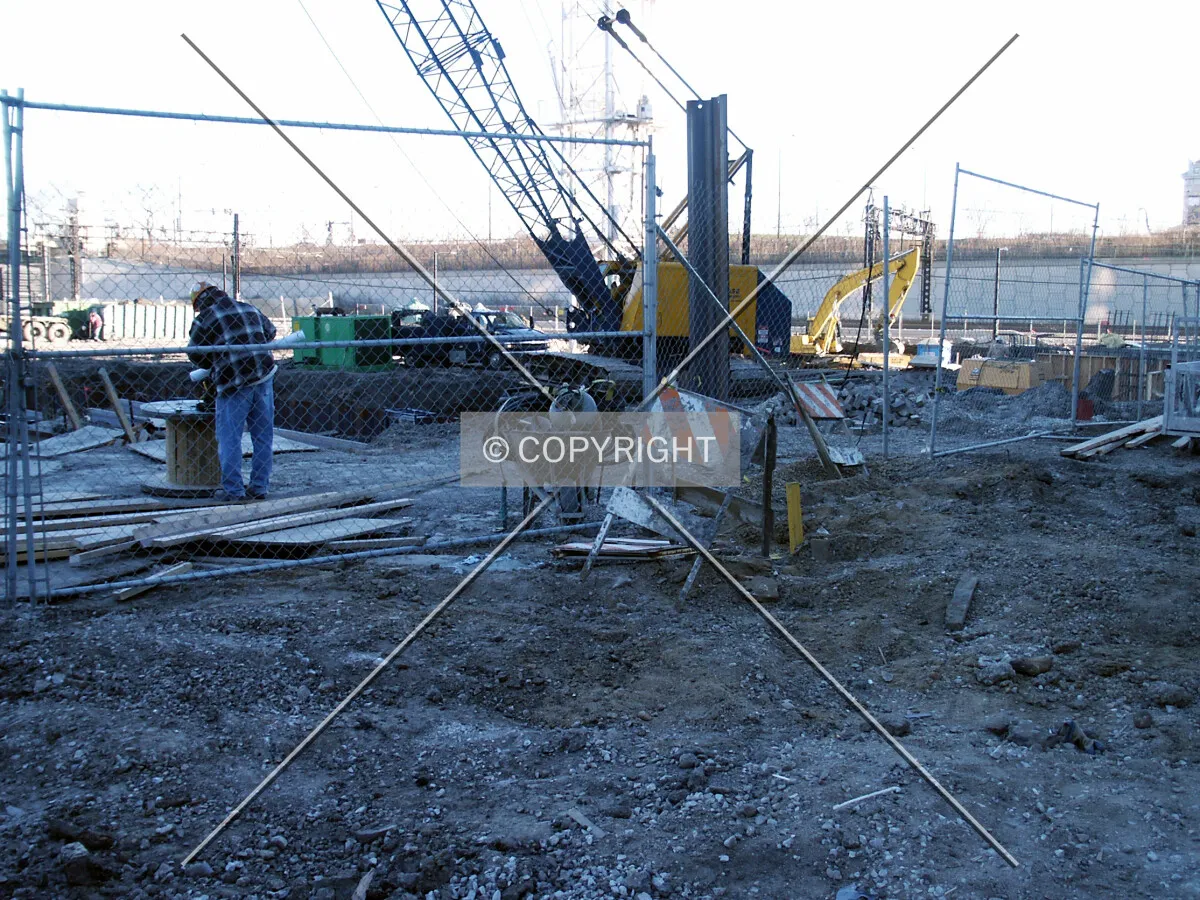 Fence on the south side of the site