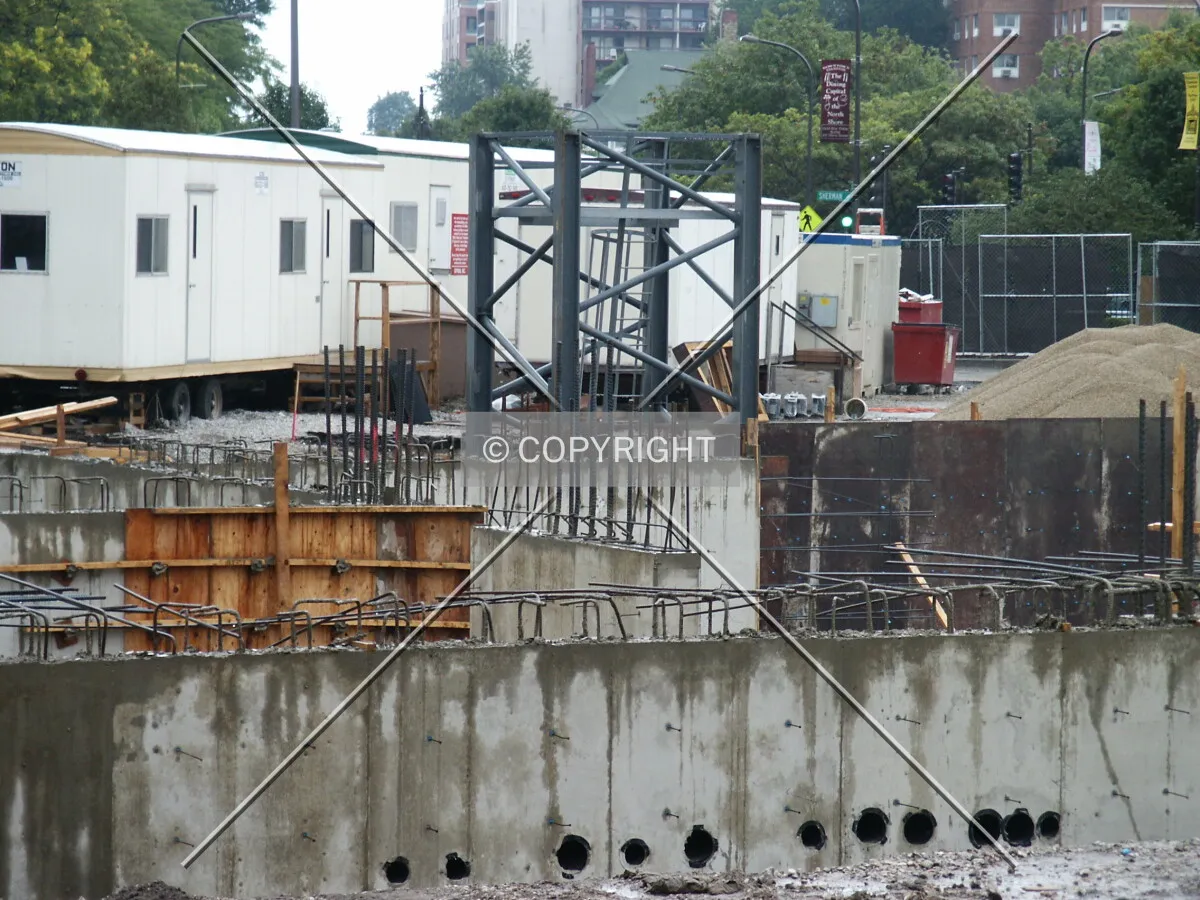 Base of the north tower crane