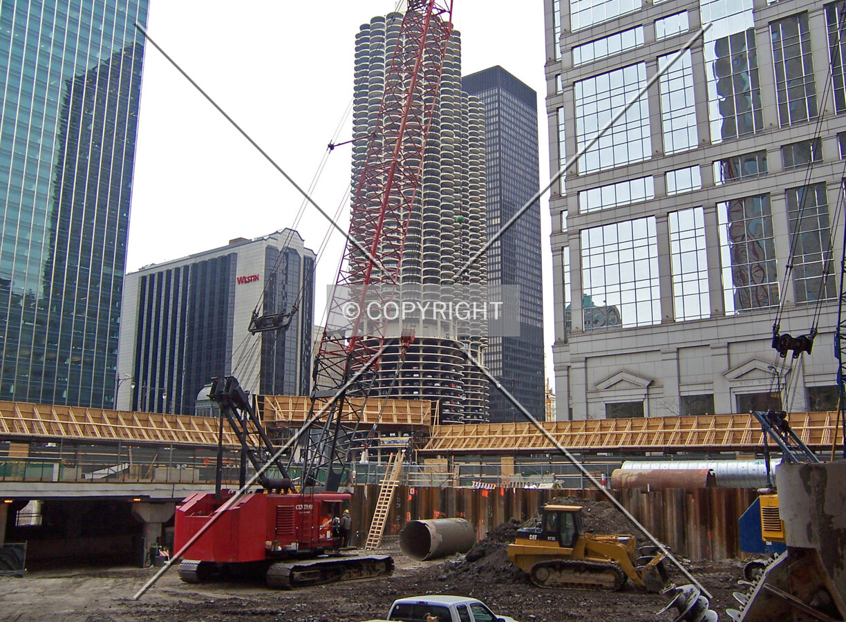 Looking northeast across the site