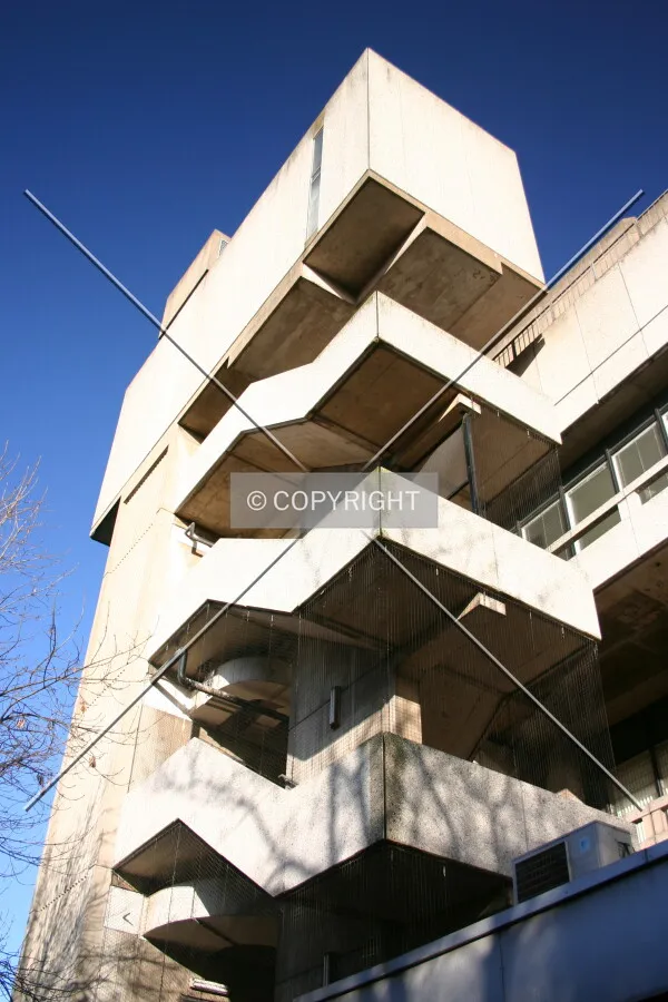 External concrete fire escape