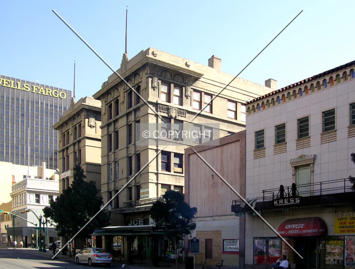 From across East Mills Avenue to the west