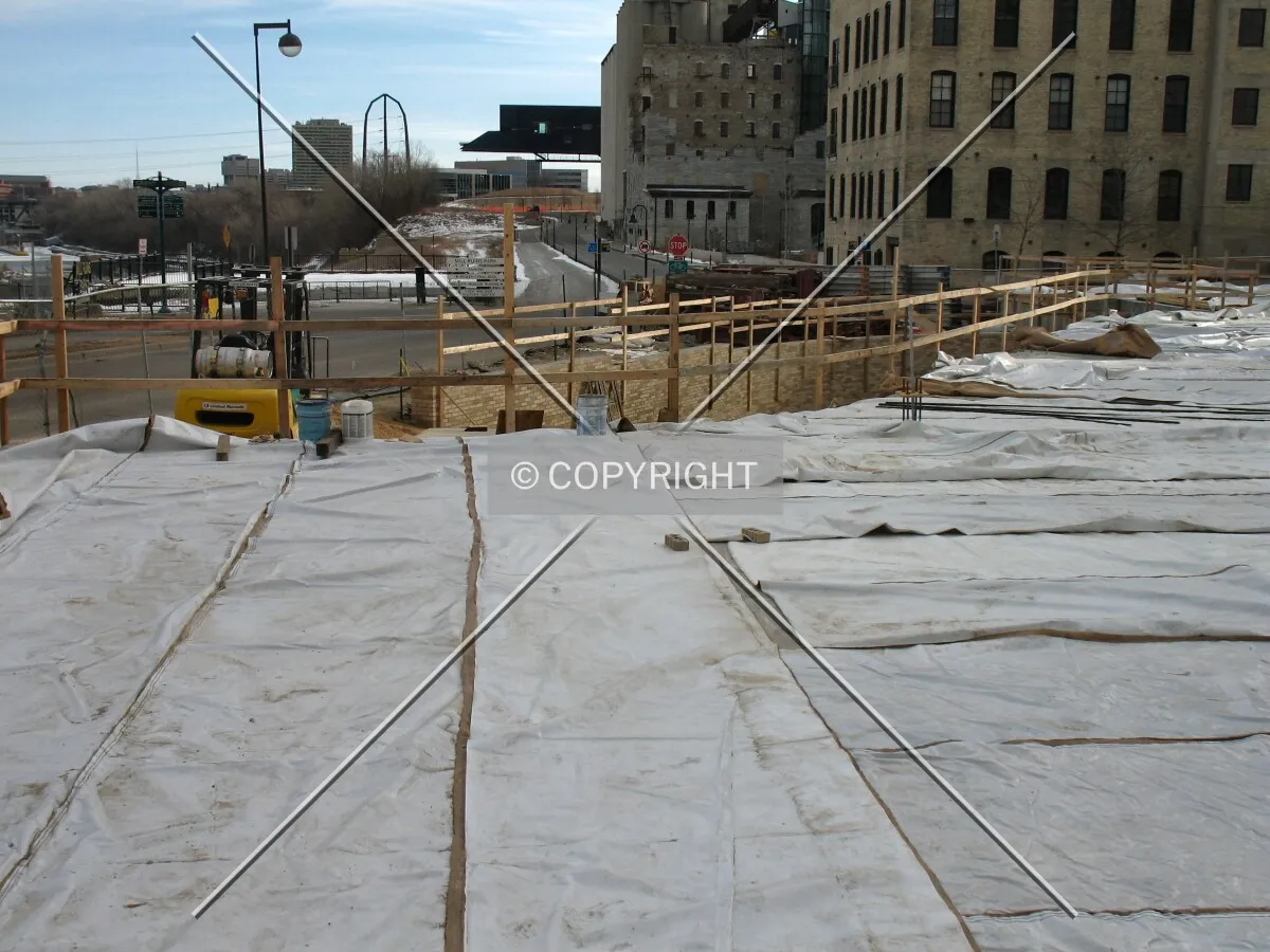 View to the east across the future plaza