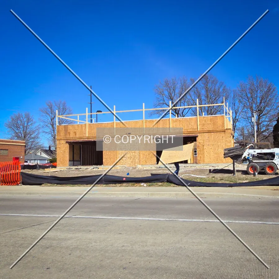 From the west during renovation, Thursday, February 29, 2024