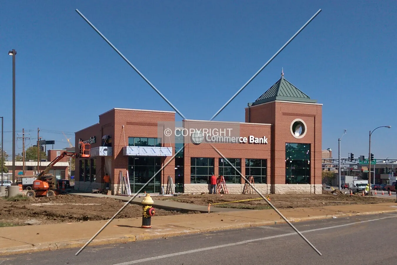 View from the southwest during construction; October 17, 2014
