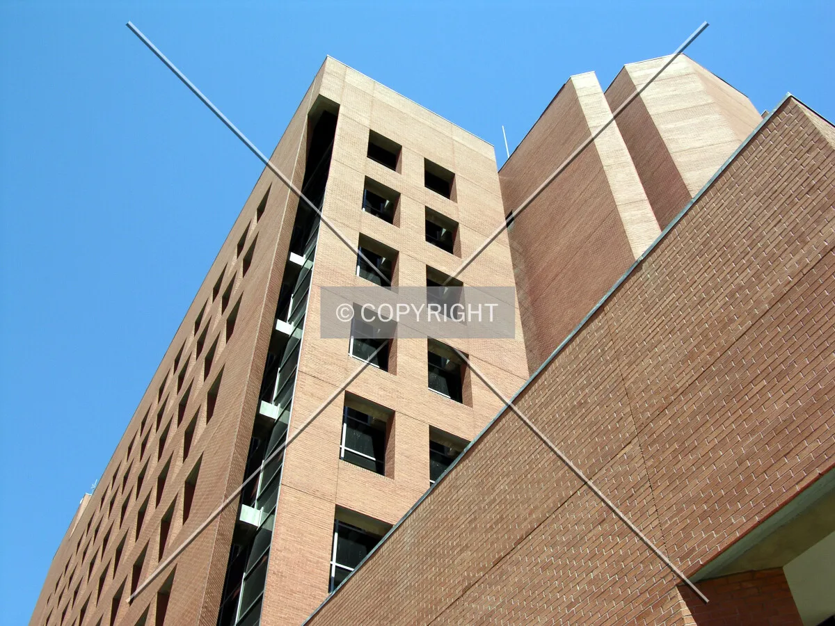 Looking up the southeast corner
