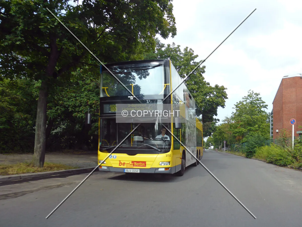 Typical double deck bus in Berlin