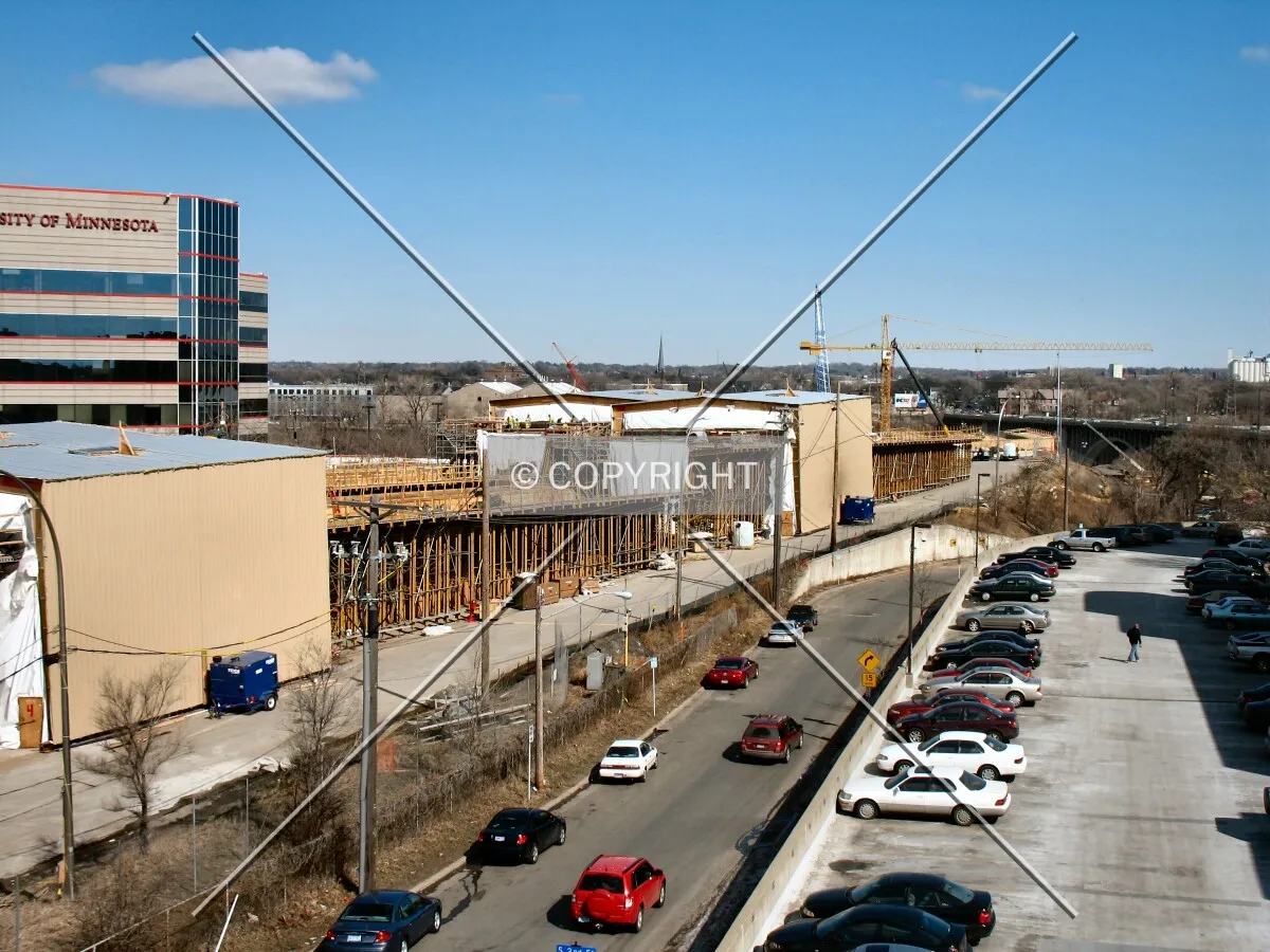 View to the north from the Seven Corners Municipal Ramp