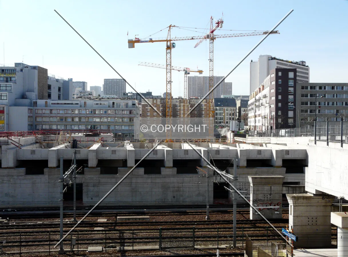 East view from across the rail tracks