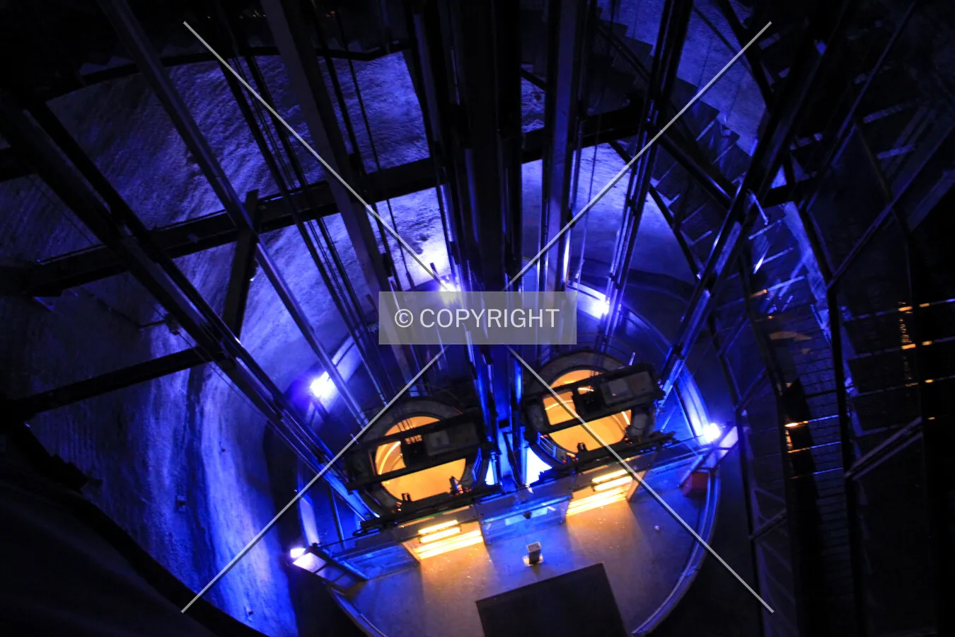 Elevators inside the Schloßberg
