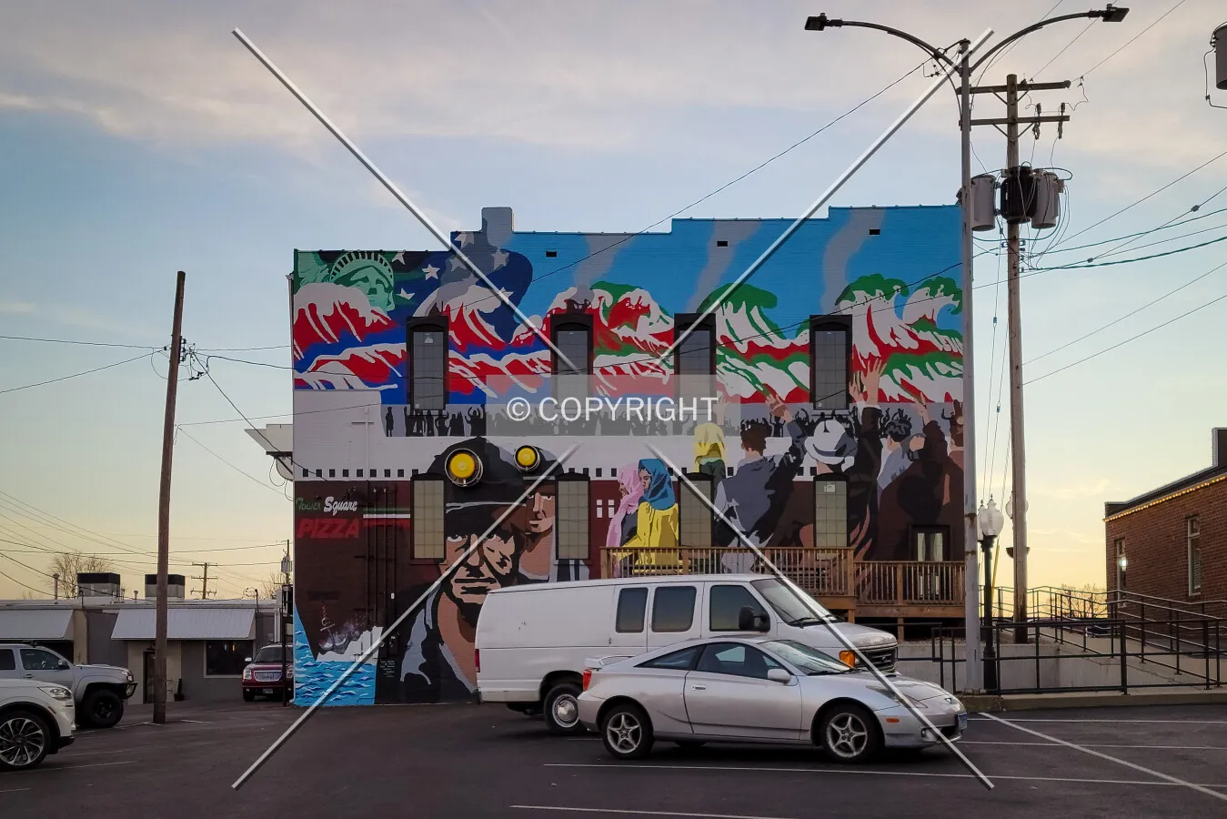 Mural on the north facade; December 4, 2021