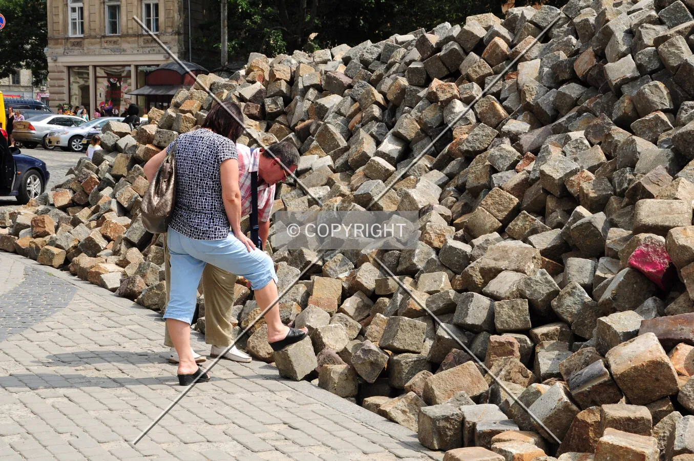 Soborna Square under renovation