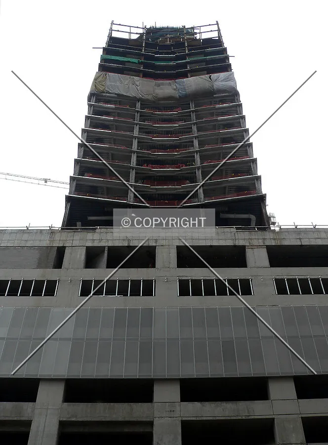 View up the eastern face from Fairbanks Court