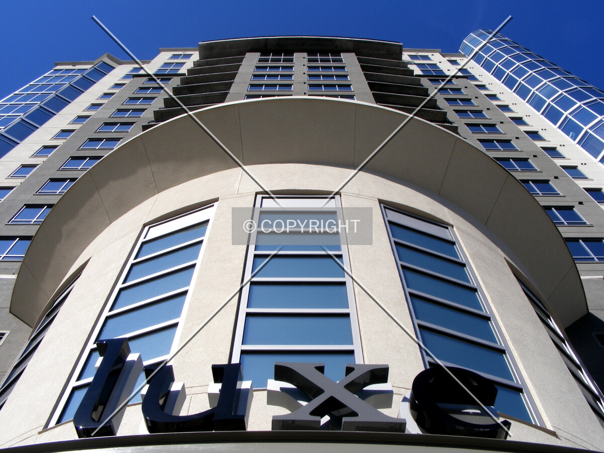 Looking up from the main entrance