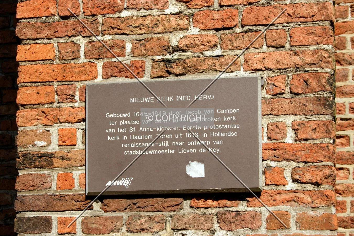 Sign on the front facade
