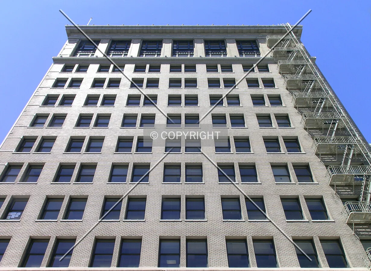 Looking up the eastern facade