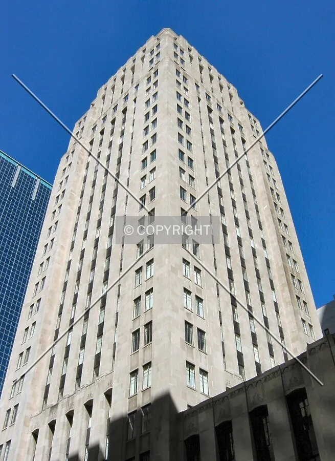 Looking up the southeast corner