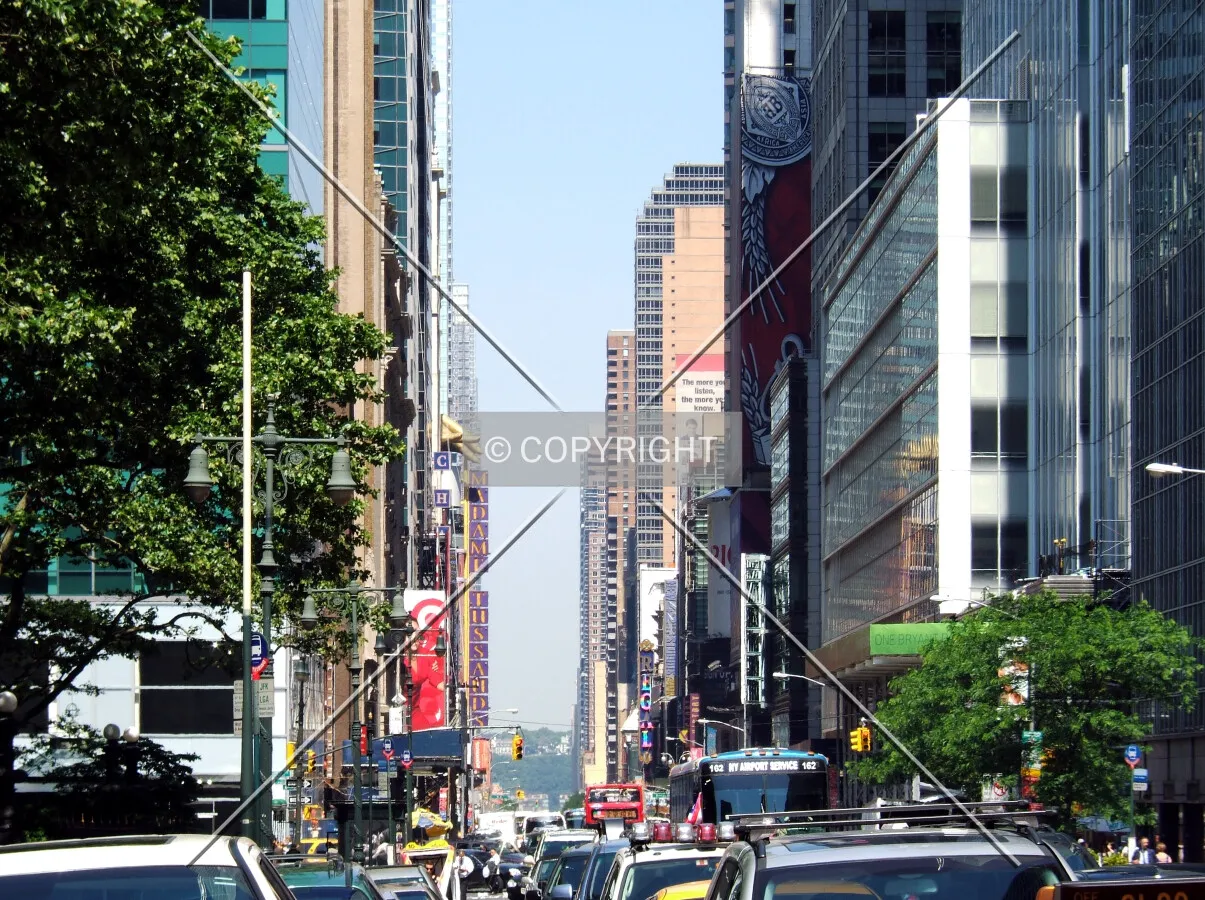 View from the southeast past 6th Avenue