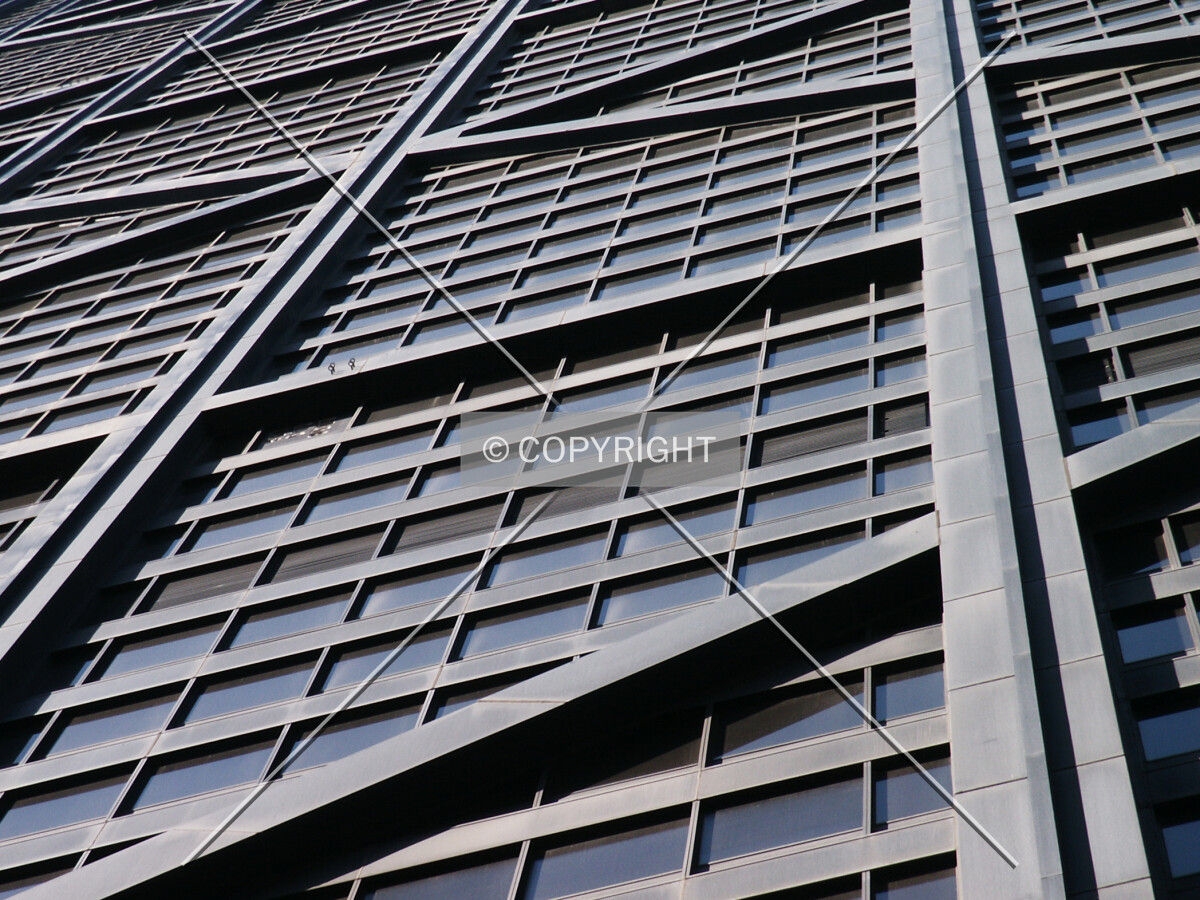 Facade detail, looking up on the south side