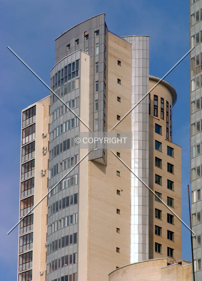 The upper floors of the northwestern section