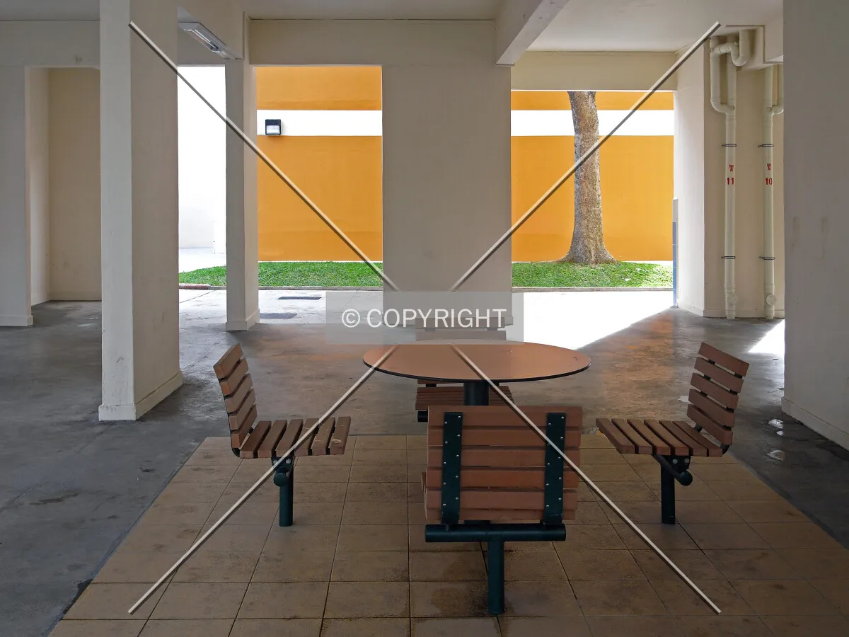 Seating provided on the void deck