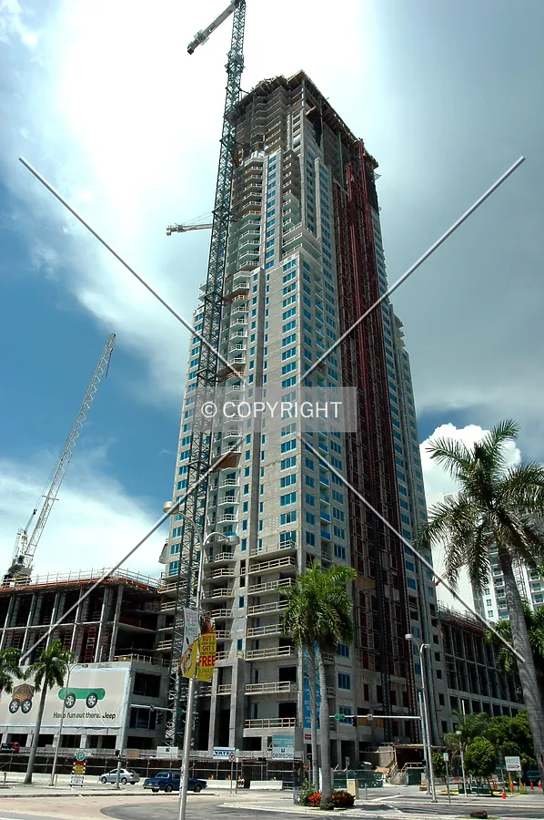 Looking towards the southwest from Biscayne Boulevard