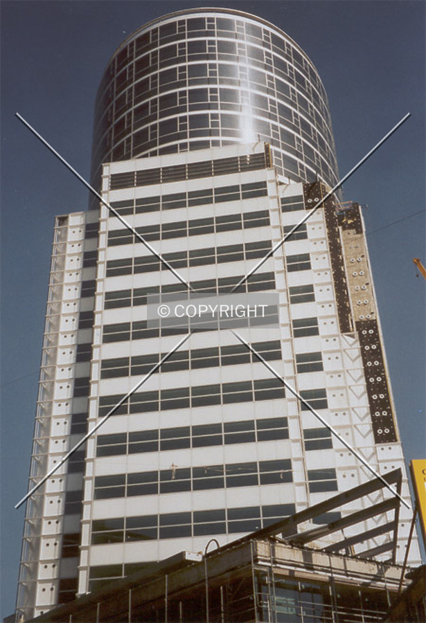View to the top of the almost completed tower