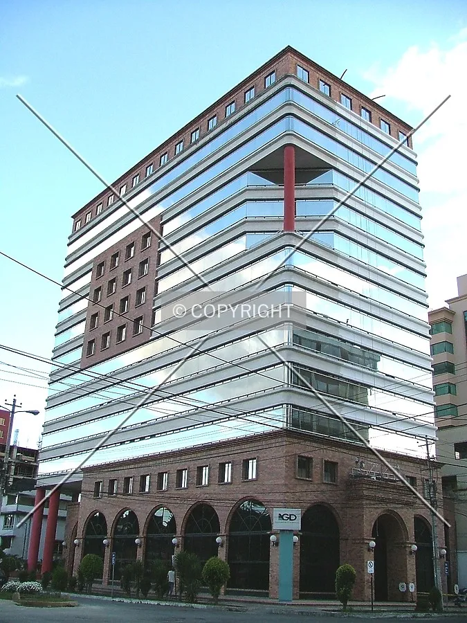 Full building view at dusk