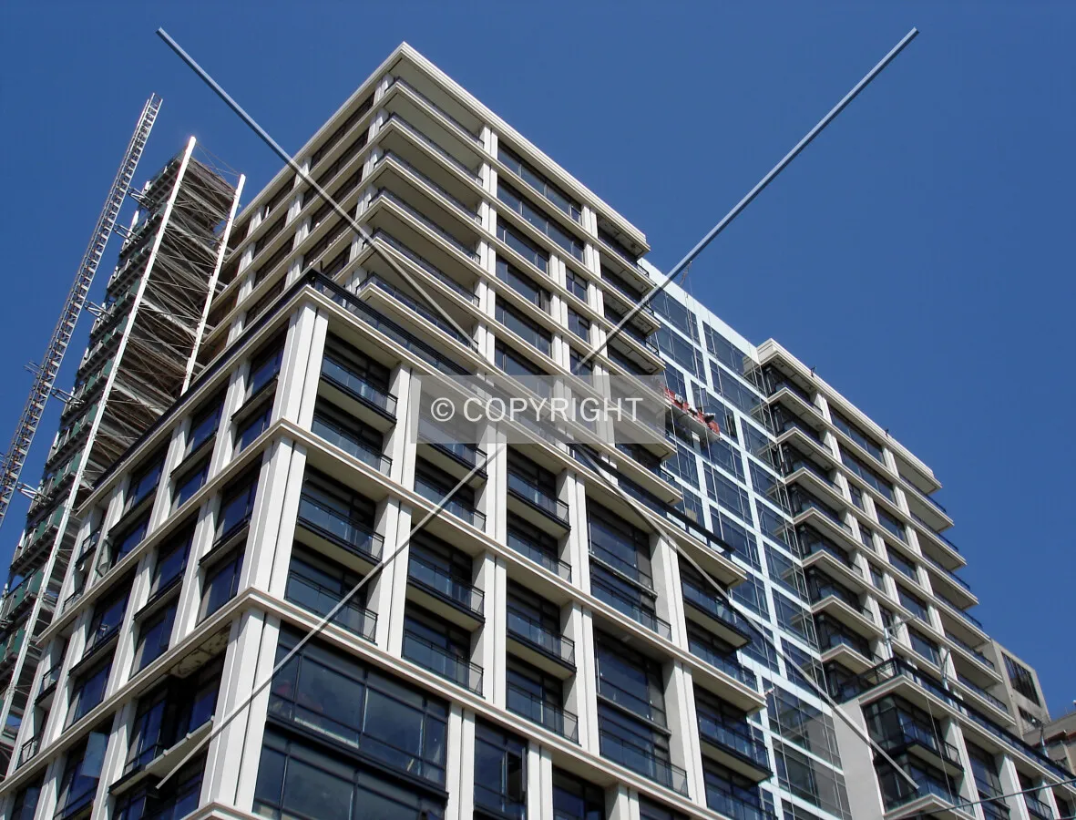Looking up the front