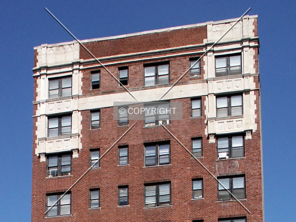 Top of the west facade