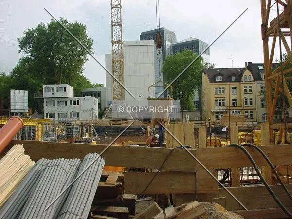View over the construction site