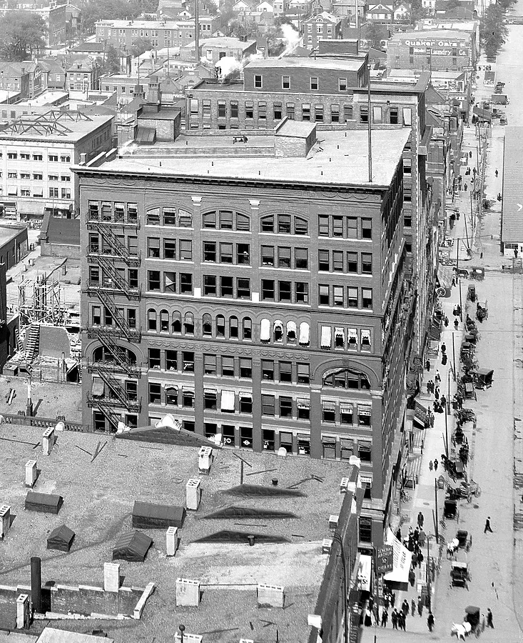 Vintage view from the west showing 1906 vertical addition