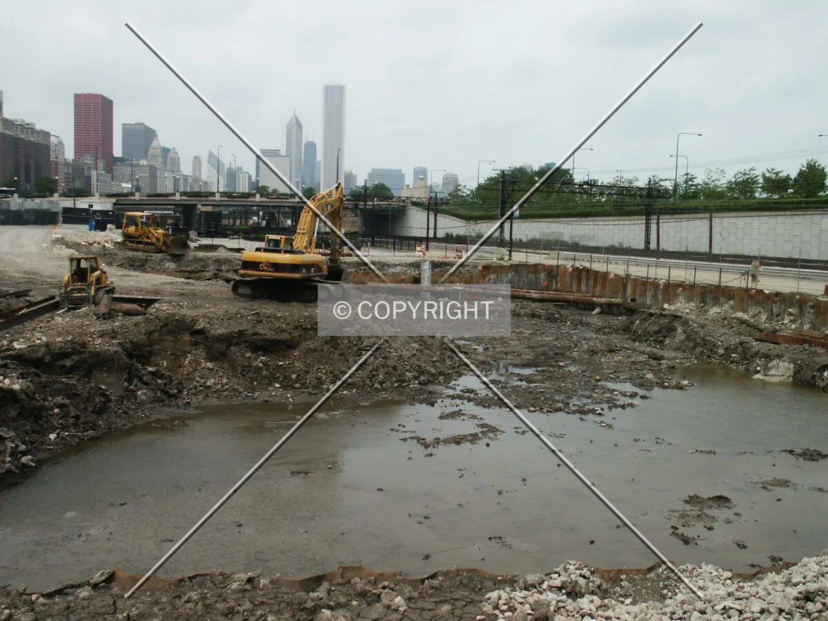Looking north across the site