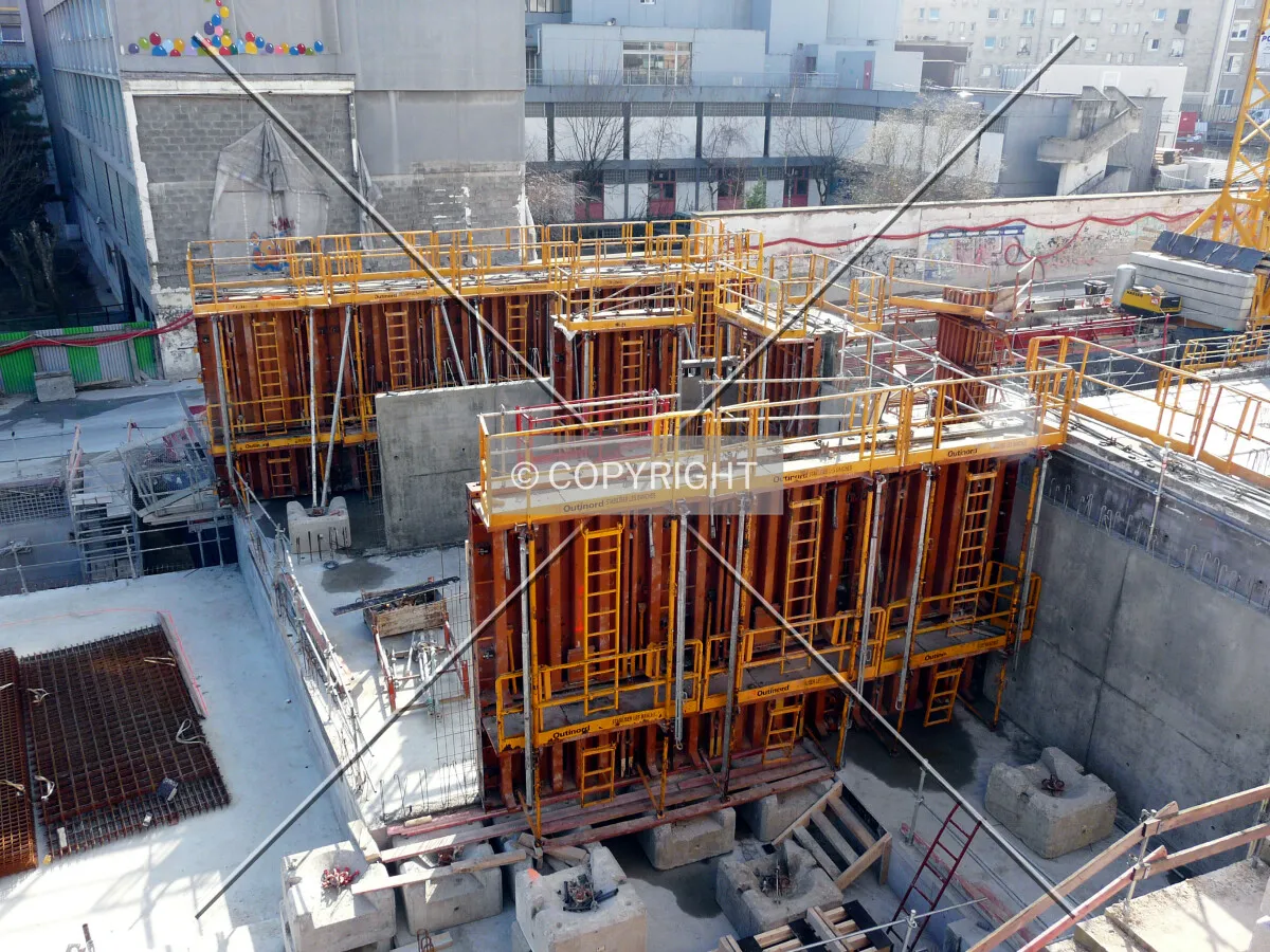 Second floor being built on the east side