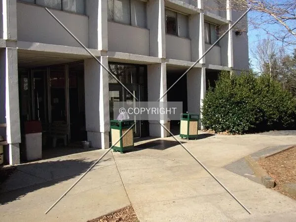 Main entrance on the eastern side of the building