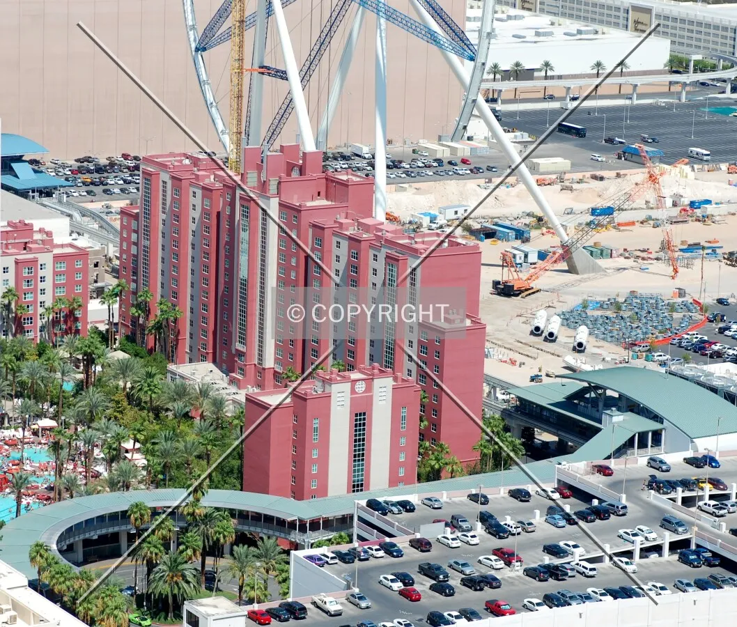 Elevated view from the southwest
