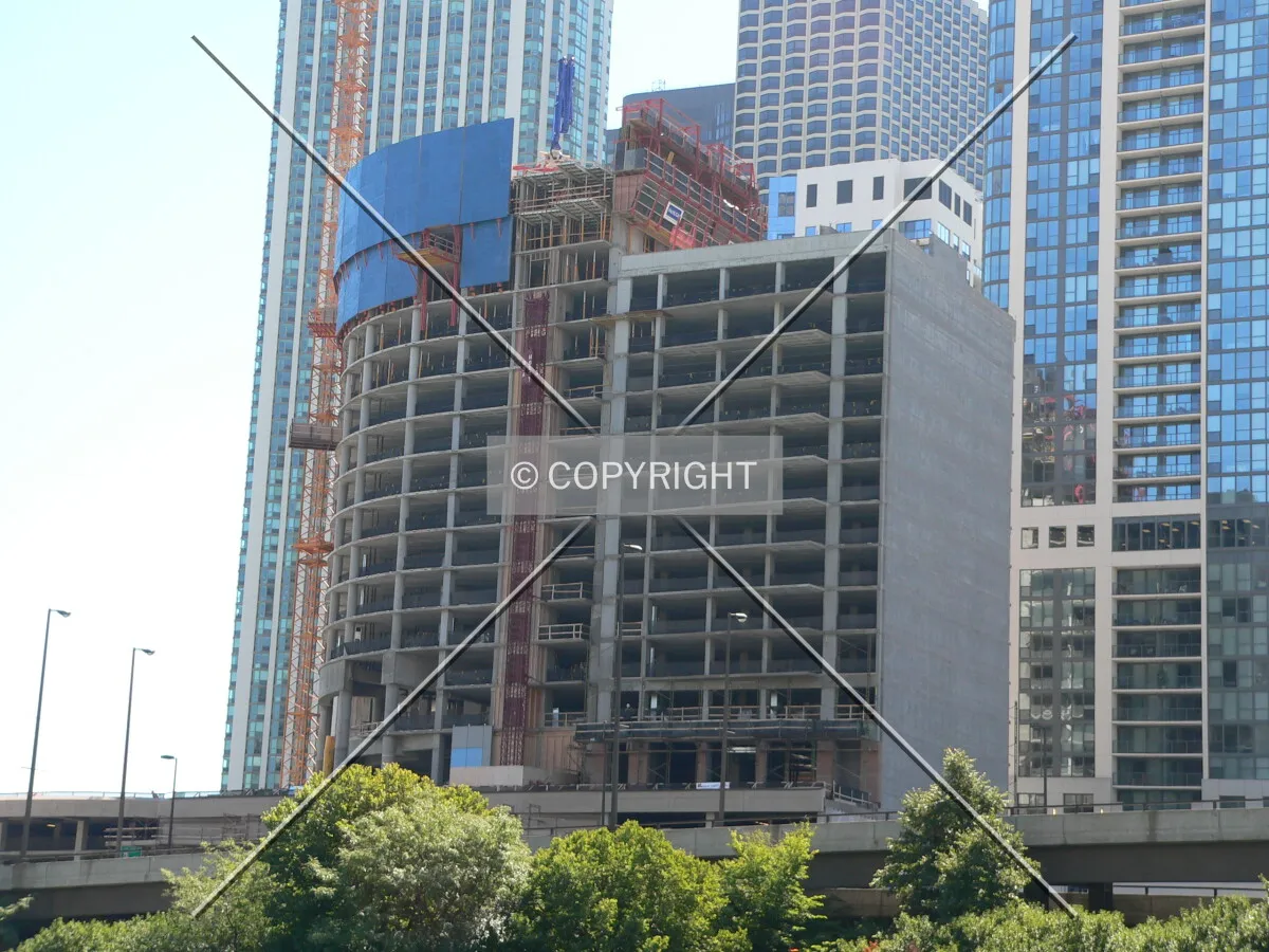 A view to the southeast from the riverwalk