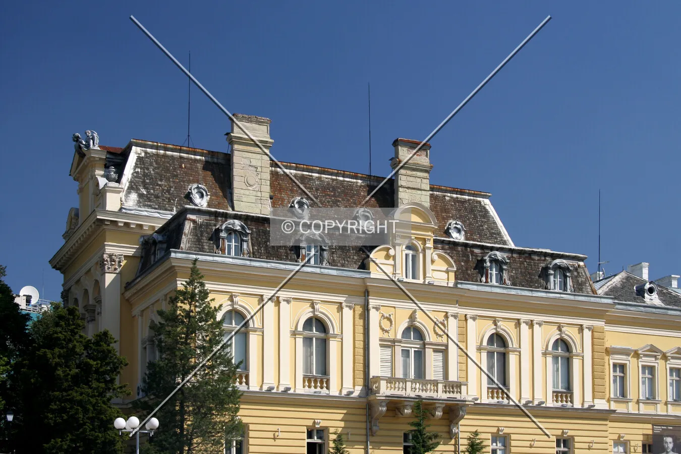Partial view of the southern facade