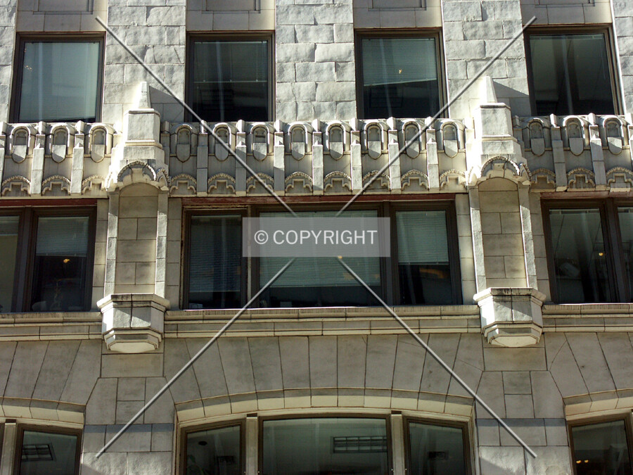 Detail of the east facade above the entrance