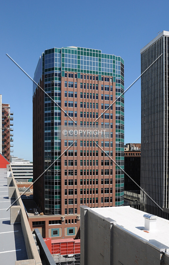 From atop a neighboring parking ramp