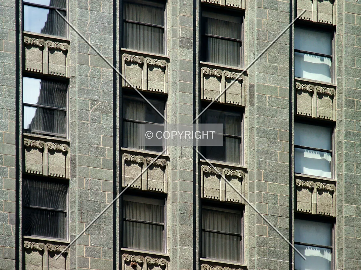 Detail of the east facade