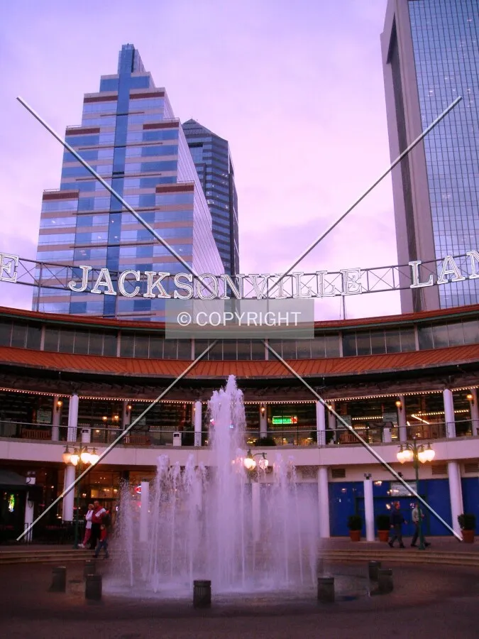 Looking north from the Jacksonville Landing