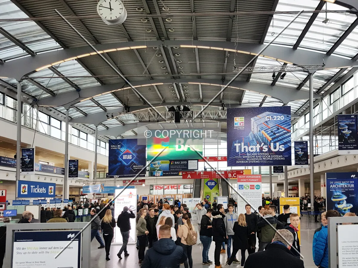 People at the BAU 2019 exhibition