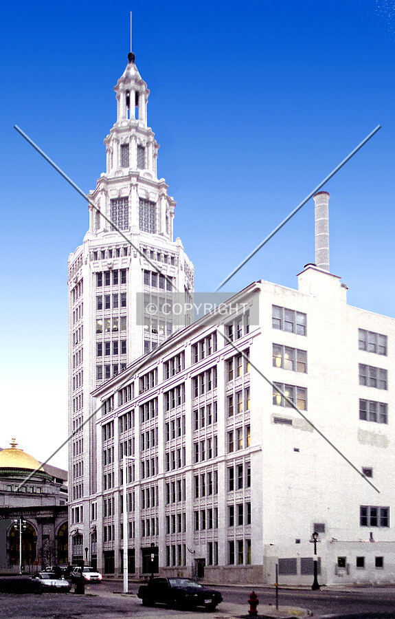 View from the southeast along Huron Street
