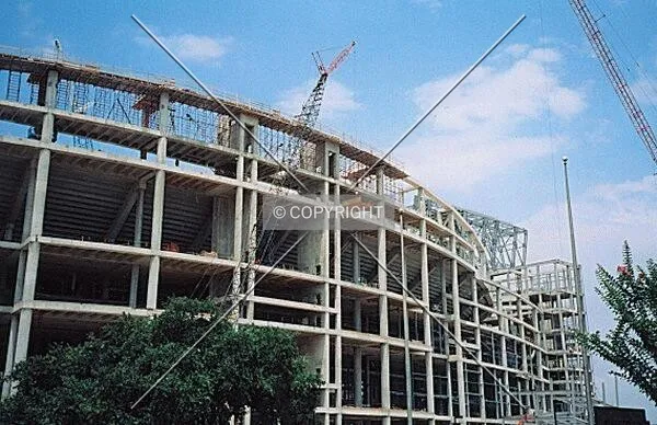 Reliant Stadium construction, view from the Northeast