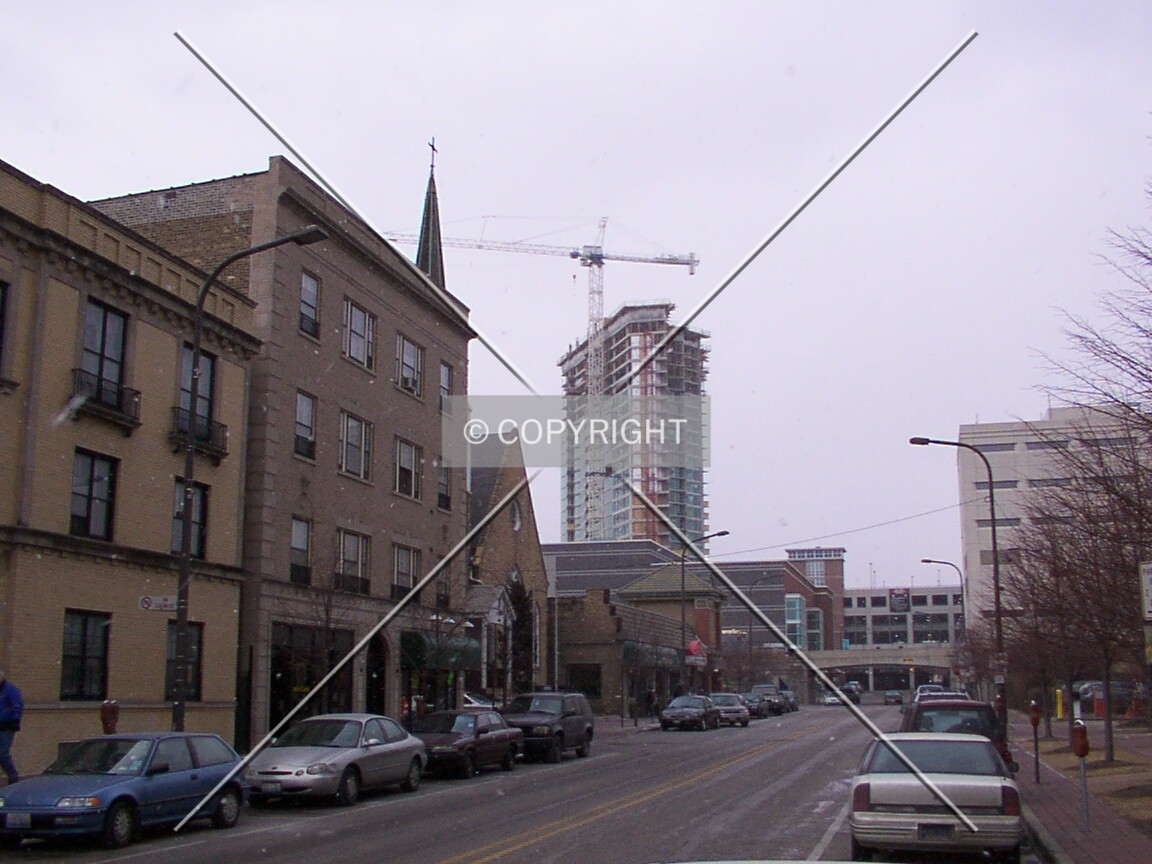 View from Sherman Avenue and Clark Street