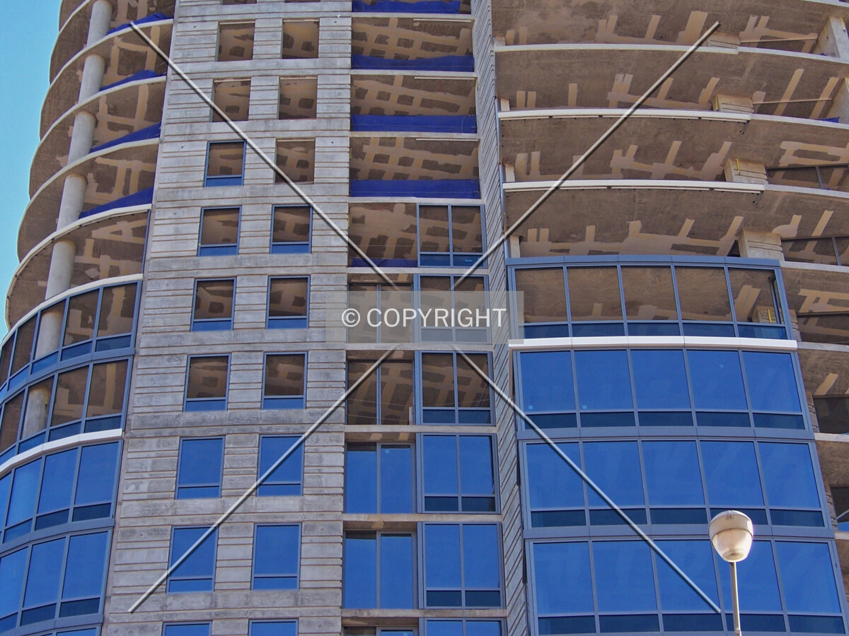 Window installation on the north facade