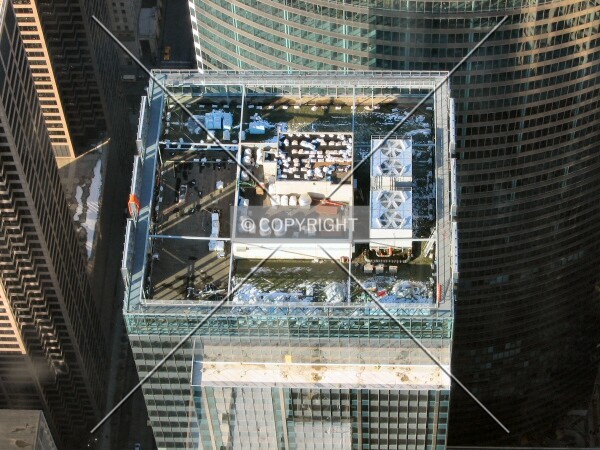 Construction materials on the roof, from the Sears Tower Skydeck