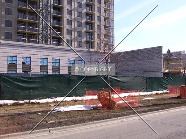 West side of the base with townhouse construction