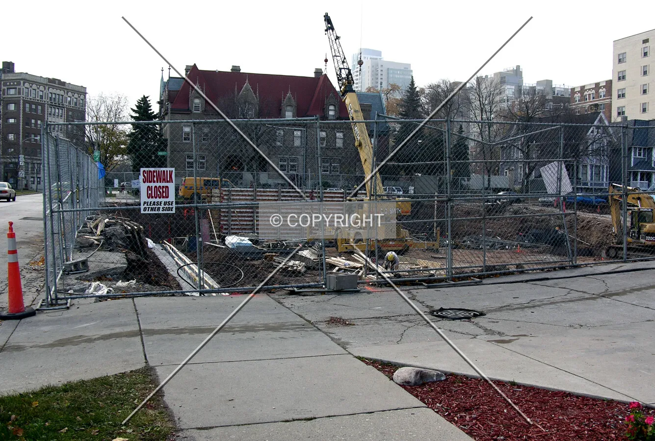 From North Franklin Place to the north